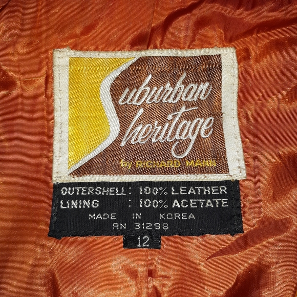 VINTAGE 1970s Women's Long Leather Tie Waist Dress Coat Tan Camel Sz. M - Picture 14 of 15